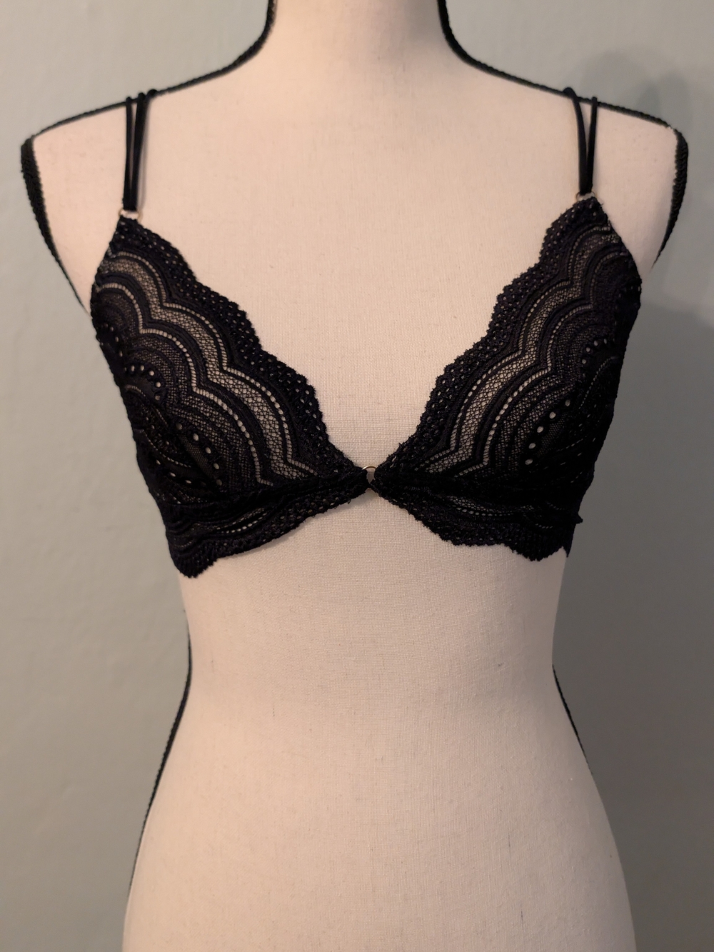 Cosabella Lace Plunge Bralette - Black M, fits like S